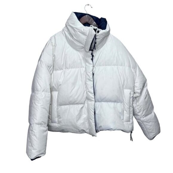 Sweaty Betty Downfill Puffer Reversible Jacket Navy White Large - Picture 5 of 13